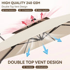 Large Rectangular Heavy Duty Offset Umbrellas