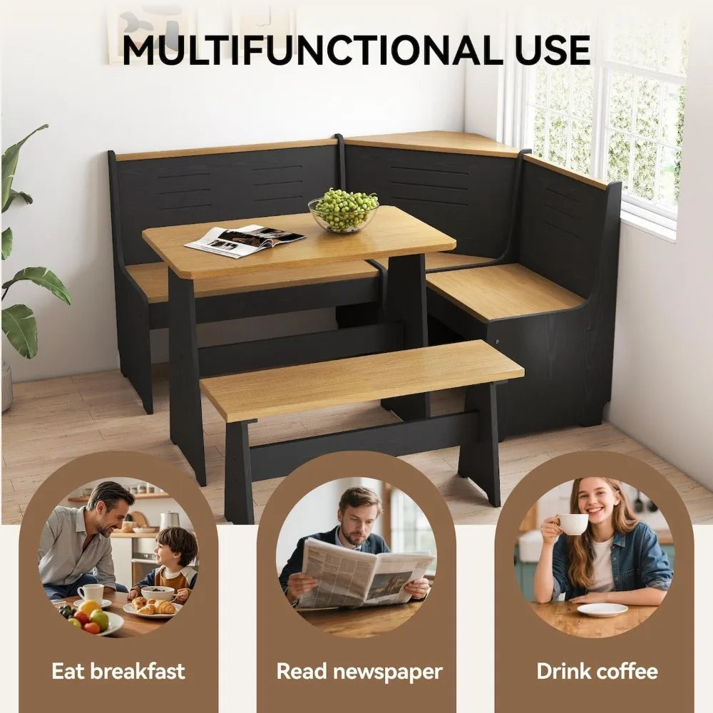 Dining Table Bench Chair Set