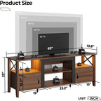Entertainment Center with LED Lights